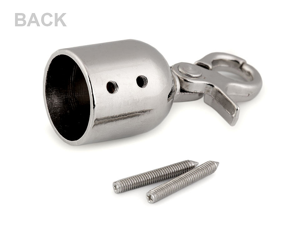 Capăt șnur cu carabină - Nichel (1 Bucată) Capăt șnur cu carabină - Nichel (1 Bucată)