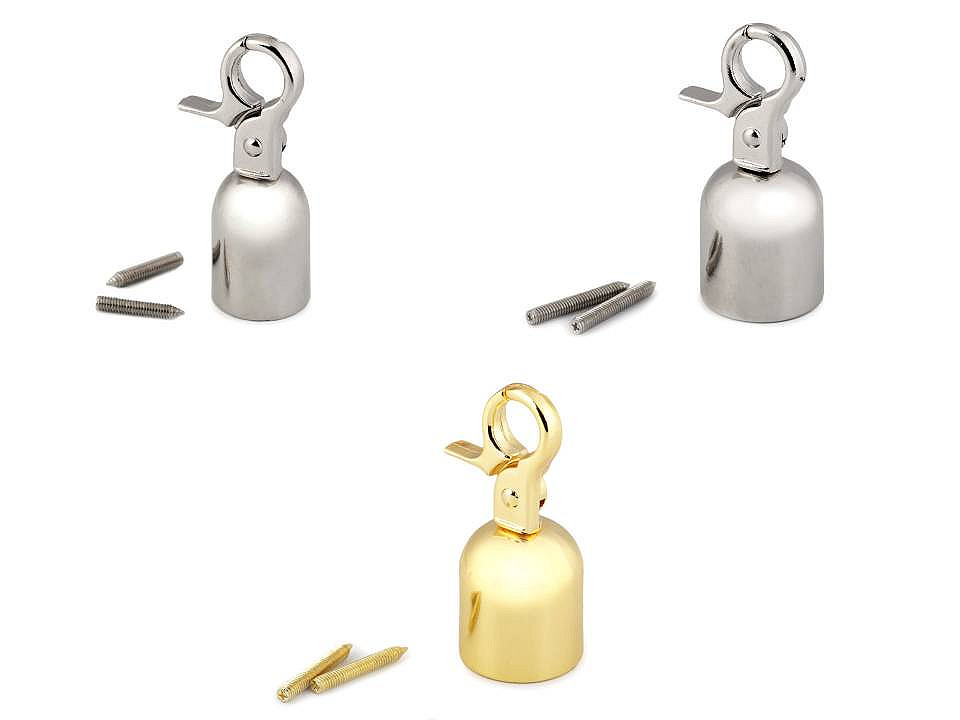 Capăt șnur cu carabină - Nichel (1 Bucată) Capăt șnur cu carabină - Nichel (1 Bucată)