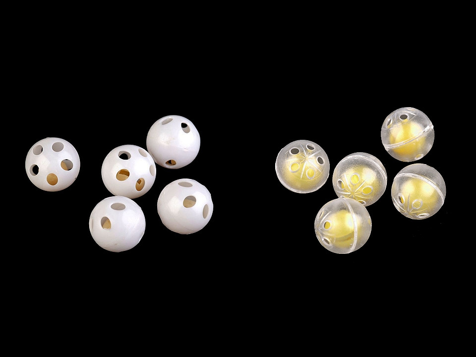 Zornaitoare pentru jucării, ø2,4 cm - Alb (5 Bucăți)