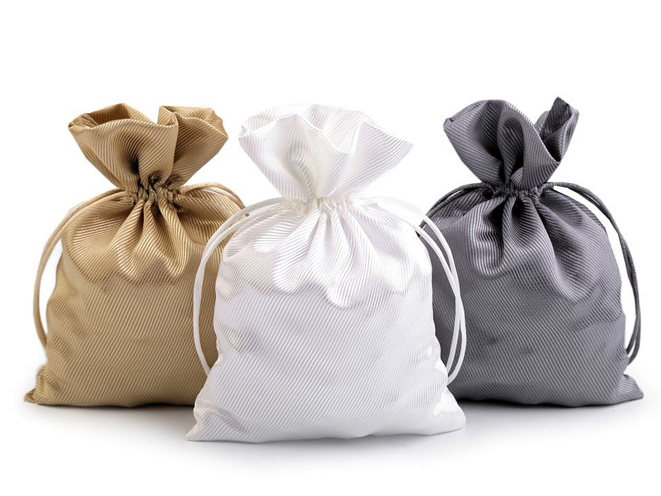 Săculeț satin pentru cadouri, 13x18 cm - Argintiu (1 Bucată)