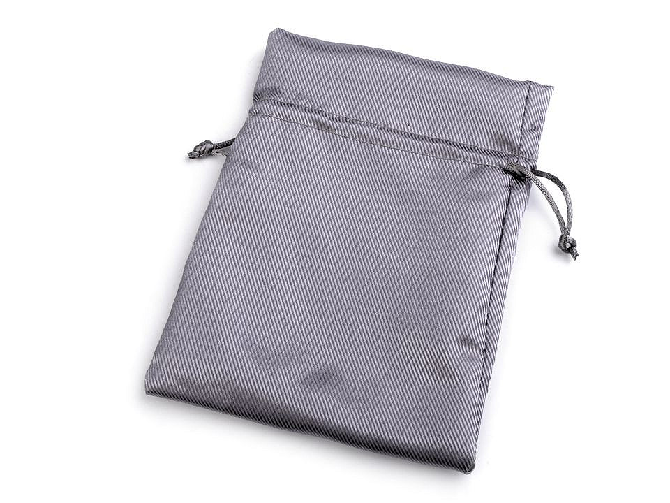 Săculeț satin pentru cadouri, 13x18 cm - Argintiu (1 Bucată)
