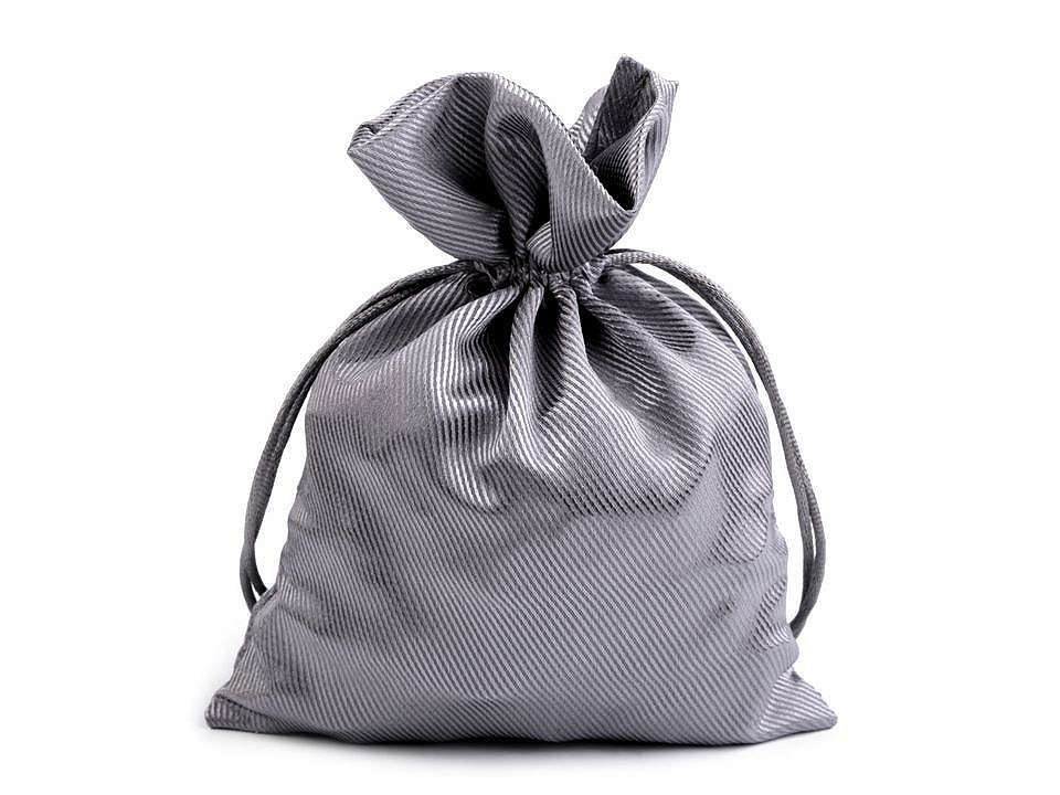 Săculeț satin pentru cadouri, 13x18 cm - Argintiu (1 Bucată)