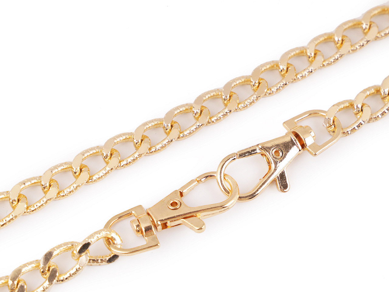 Lanț pentru poșete / genți cu carabină, 120 cm - Auriu rose (1 Bucată)