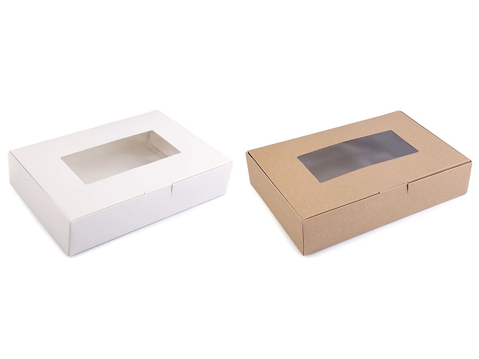 Cutie cu fereastră - Maro natural (10 Bucăți)