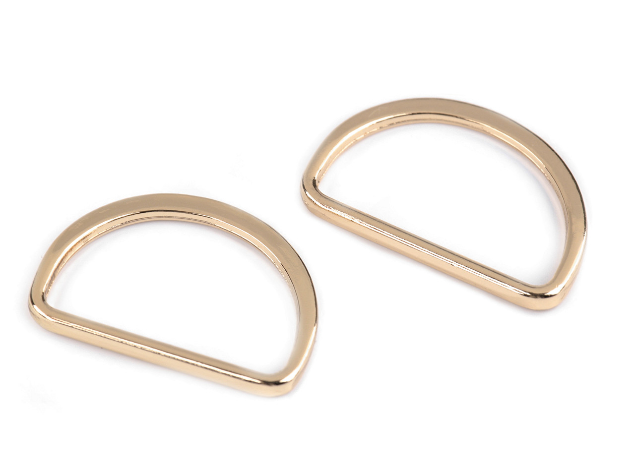 Inel metalic tip d plat, lățime 30 mm - Auriu rose (100 Bucăți)