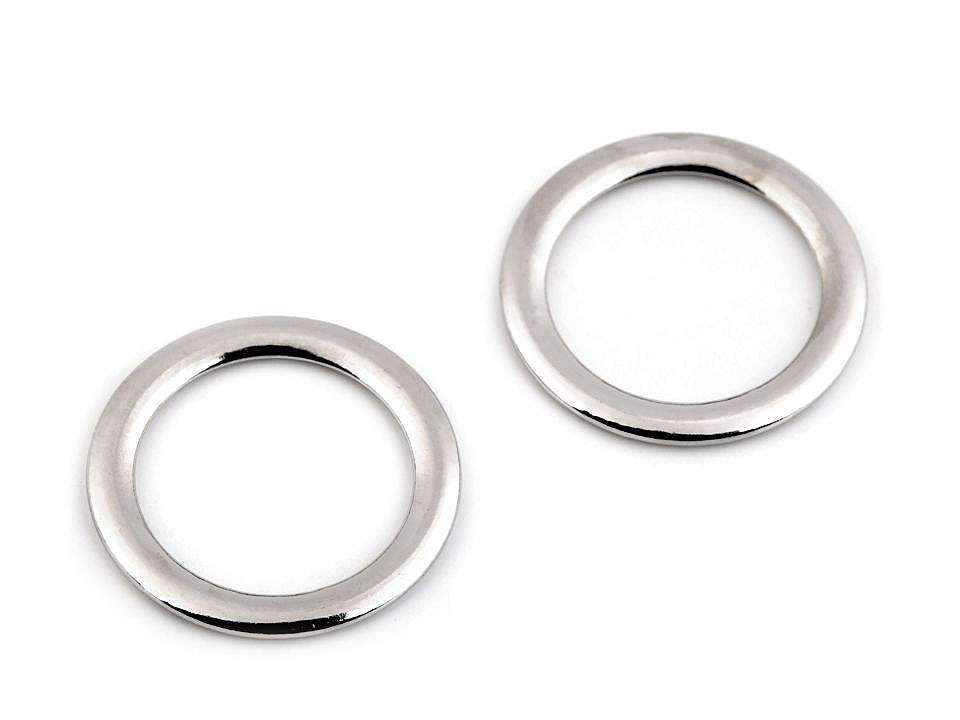 Inele metalice plate / catarame, ø28 mm - Auriu deschis (10 Bucăți) Inele metalice plate / catarame, ø28 mm - Auriu deschis (10 Bucăți)