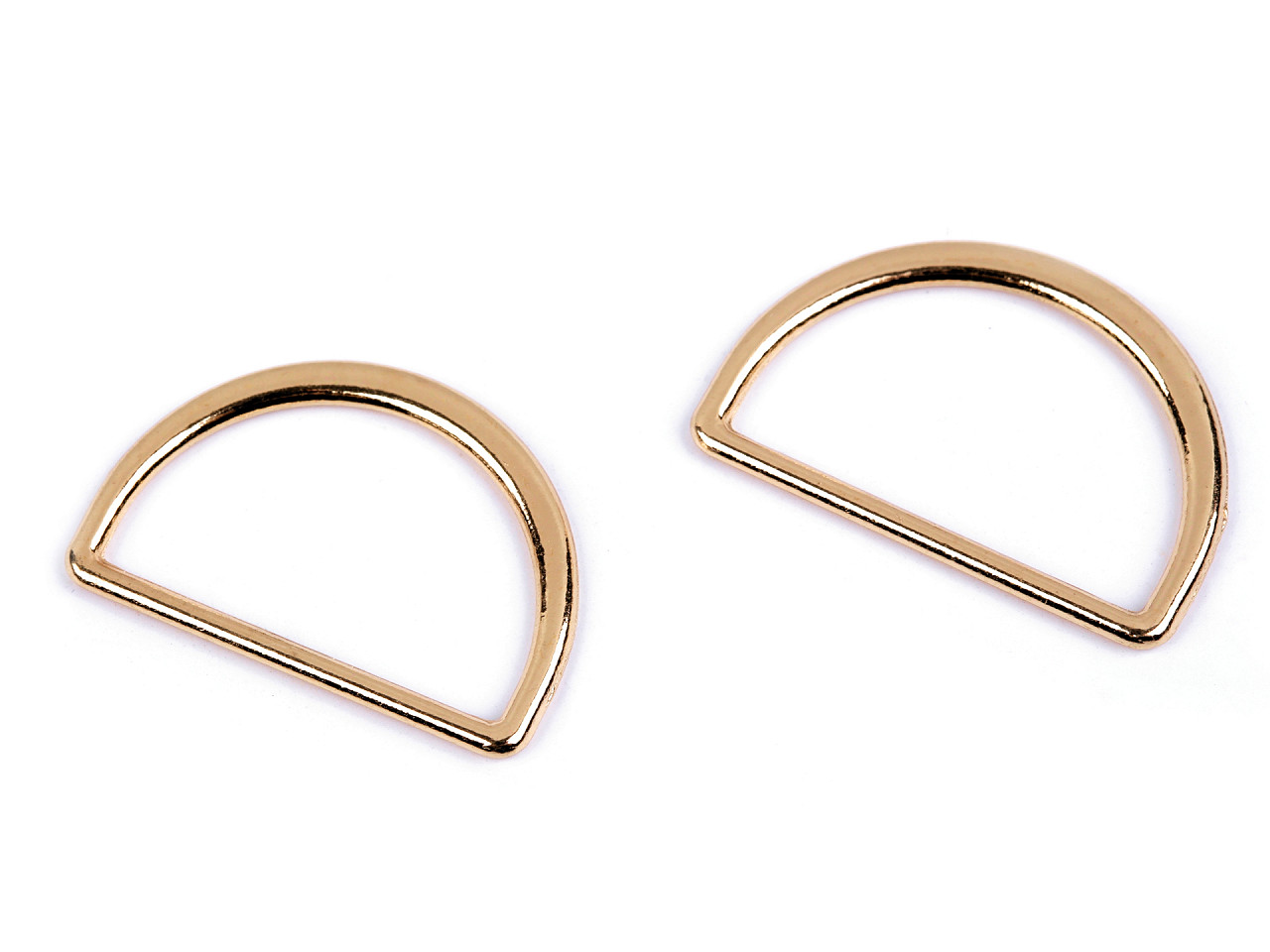 Inel metalic tip d plat, lățime 25 mm - Nichel (50 Bucăți)