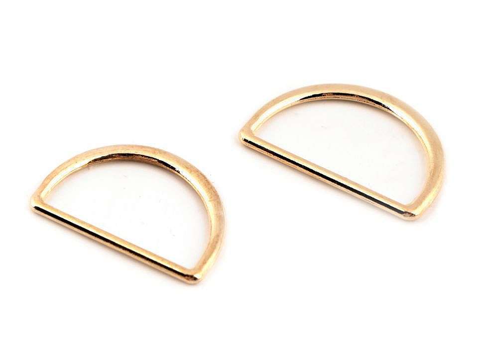 Inel metalic tip d plat, lățime 25 mm - Nichel (50 Bucăți)