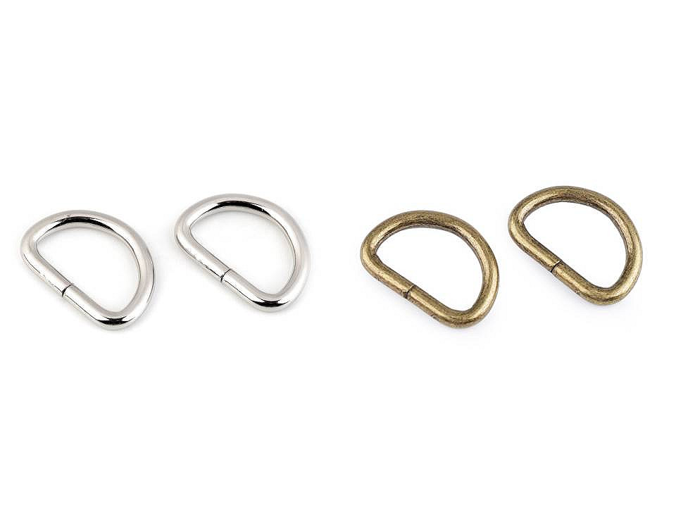 Inel metalic tip d, lățime 25 mm - Alamă antică (200 Bucăți)