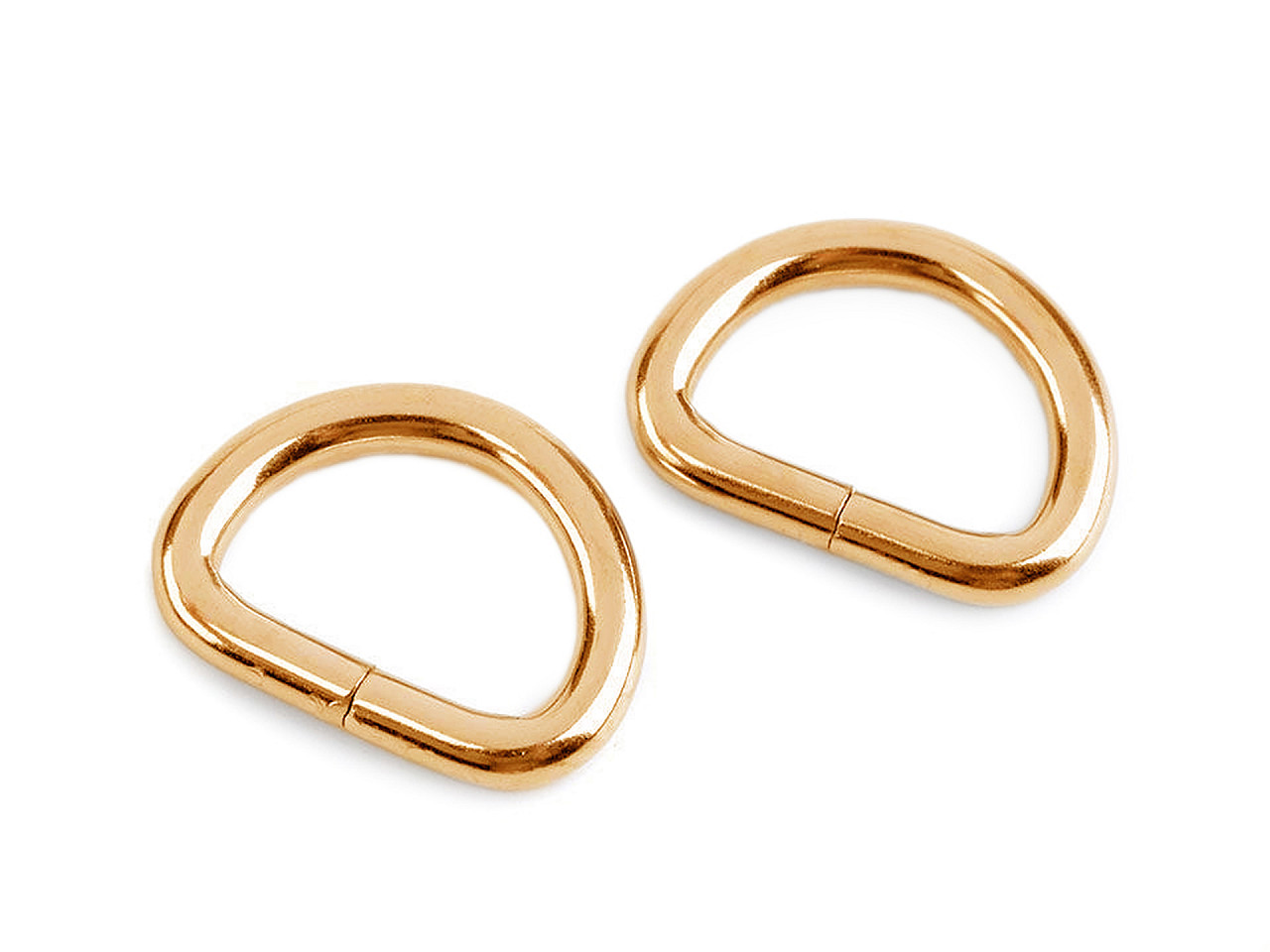 Inel metalic tip d, lățime 20 mm - Auriu rose (50 Bucăți)