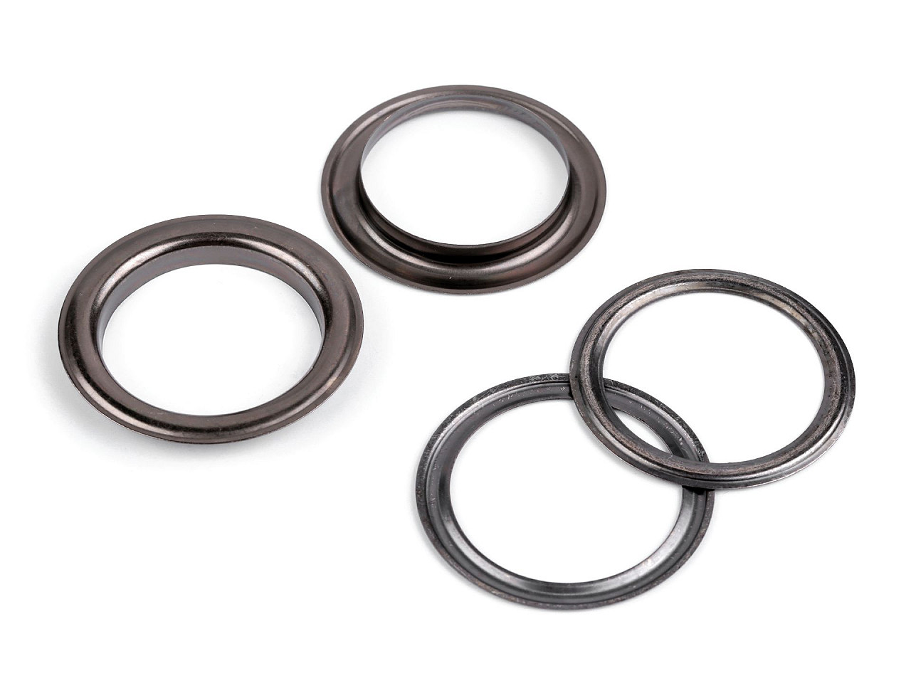 Ocheți metalici inoxidabili, ø35 mm - Nichel negru (50 Perechi) Ocheți metalici inoxidabili, ø35 mm - Nichel negru (50 Perechi)