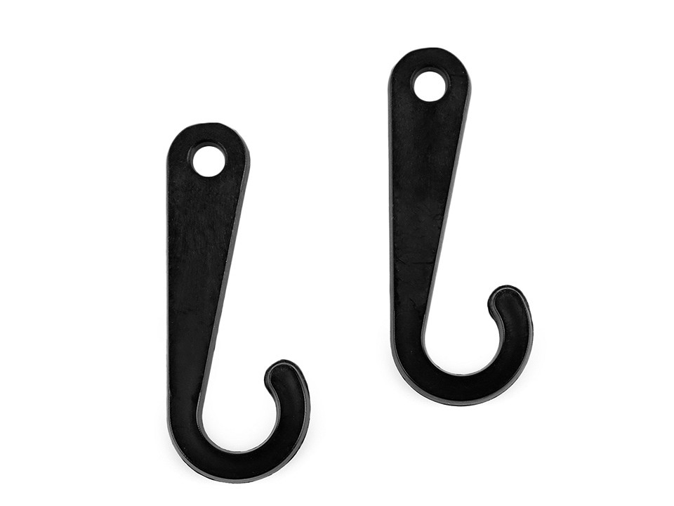 Cârlige plastic plate - Negru (1000 Bucăți)