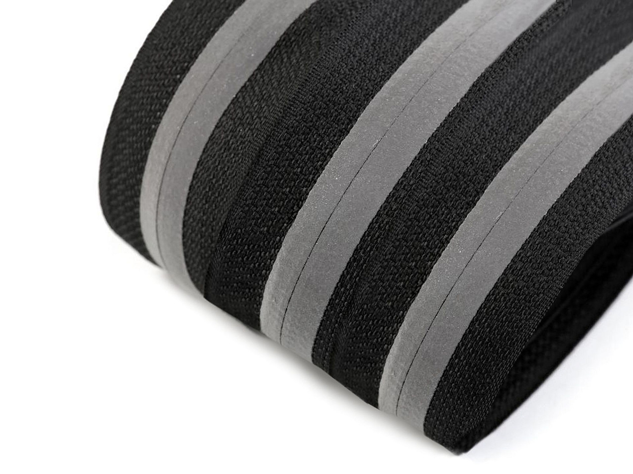 Fermoar ascuns cu bandă reflectorizantă, metraj no 5 - Negru (1 Metru)