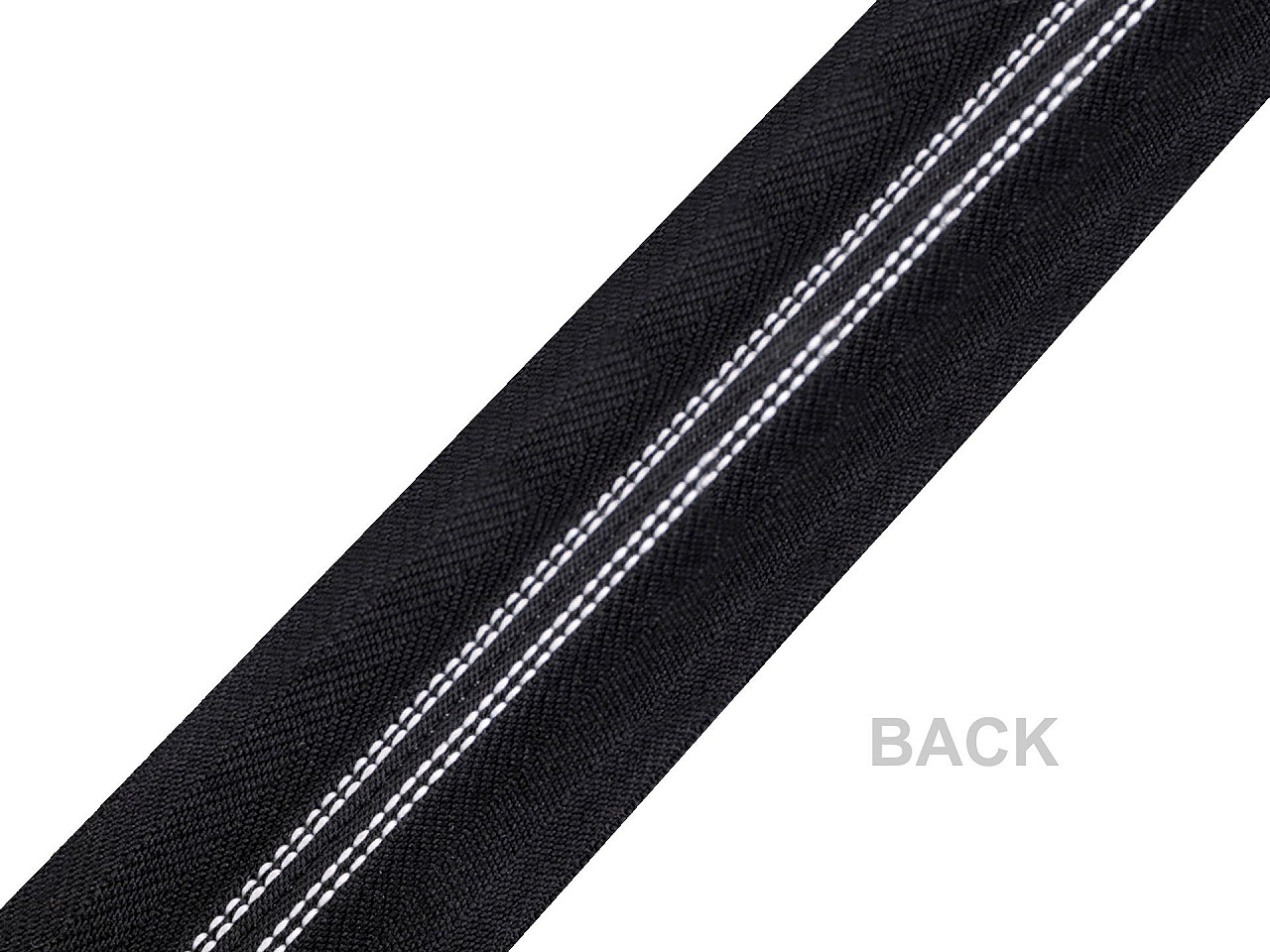 Fermoar spiralat argintiu, metraj no 10 - Negru (1 Metru)
