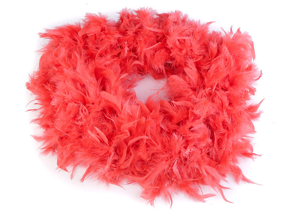 Șirag fulgi boa, pene curcan 90g, lungime 1,8m, diverse culori - Gri foarte deschis (1 Bucată)