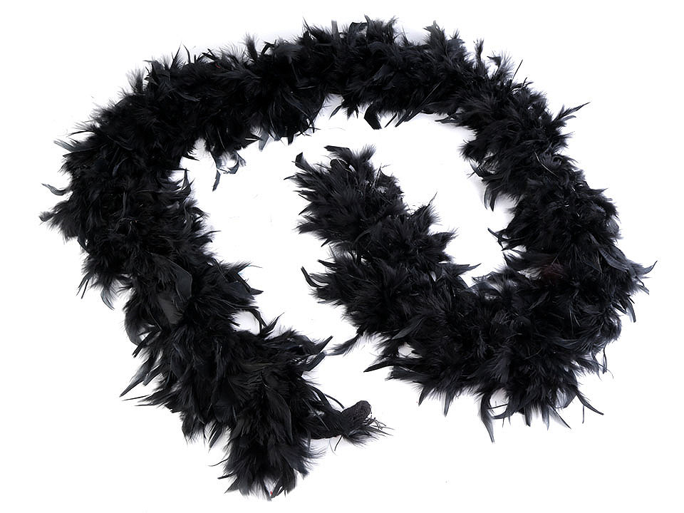 Șirag fulgi boa, pene curcan 90g, lungime 1,8m, diverse culori - Gri foarte deschis (1 Bucată)