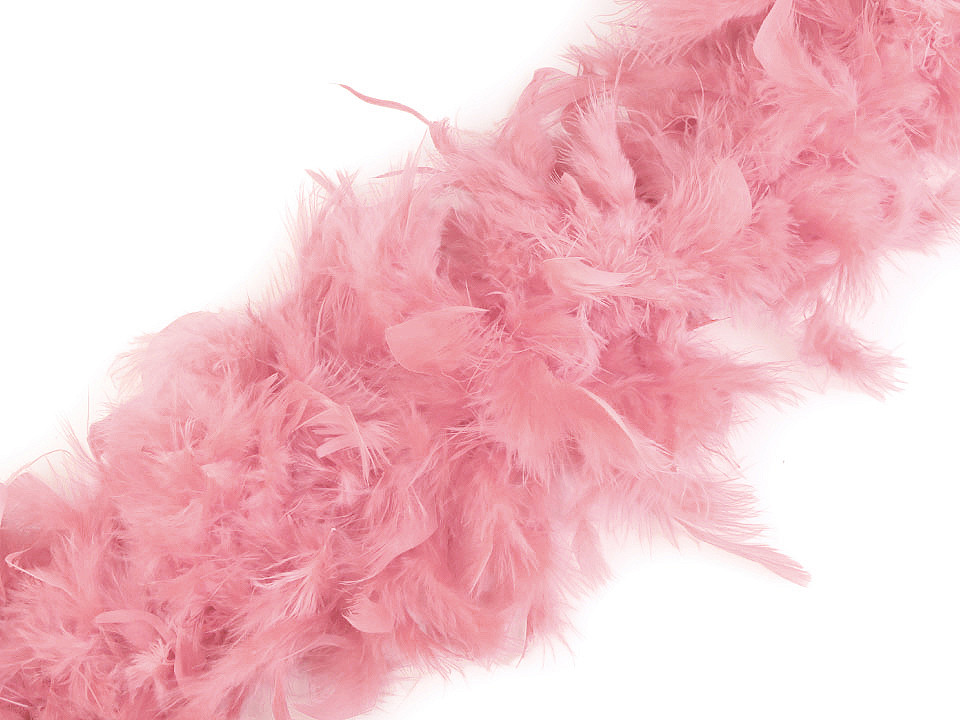 Șirag fulgi boa, pene curcan 90g, lungime 1,8m, diverse culori - Gri foarte deschis (1 Bucată)