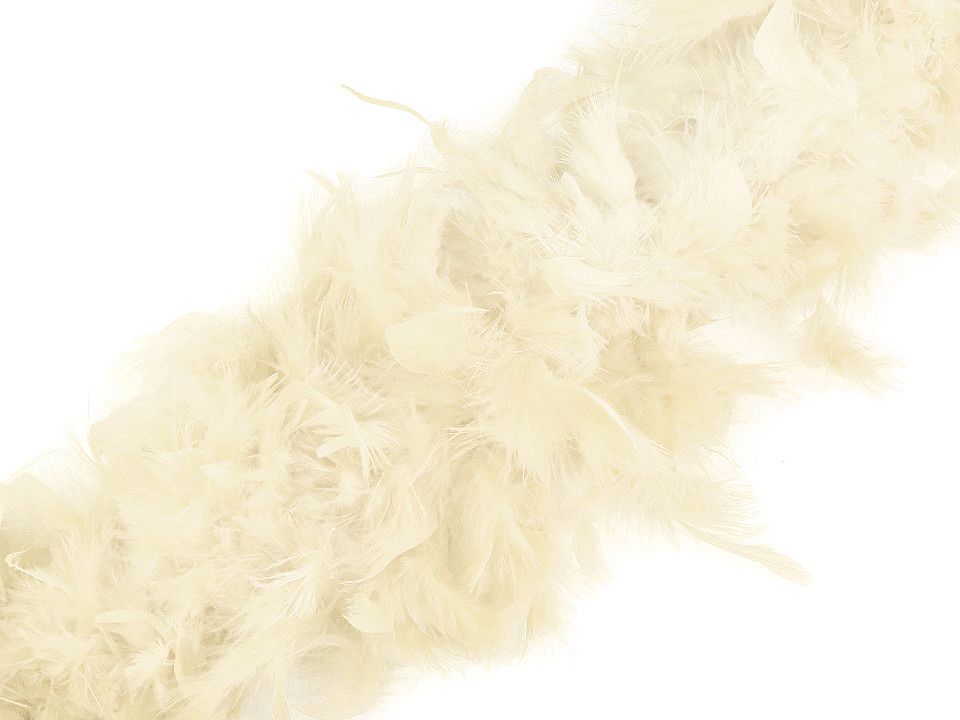 Șirag fulgi boa, pene curcan 90g, lungime 1,8m, diverse culori - Gri foarte deschis (1 Bucată)