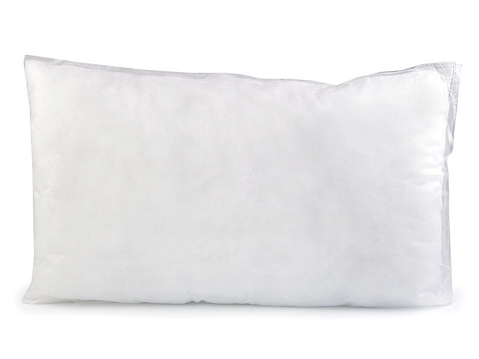 Pernă umplută cu fibră de poliester siliconizat, 350 g, 30x50 cm - Alb (2 Bucăți)