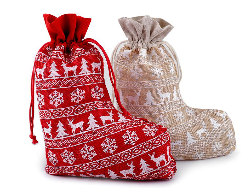 Ghetuță de moș nicolae, 20x27 cm - Ecru (10 Bucăți)