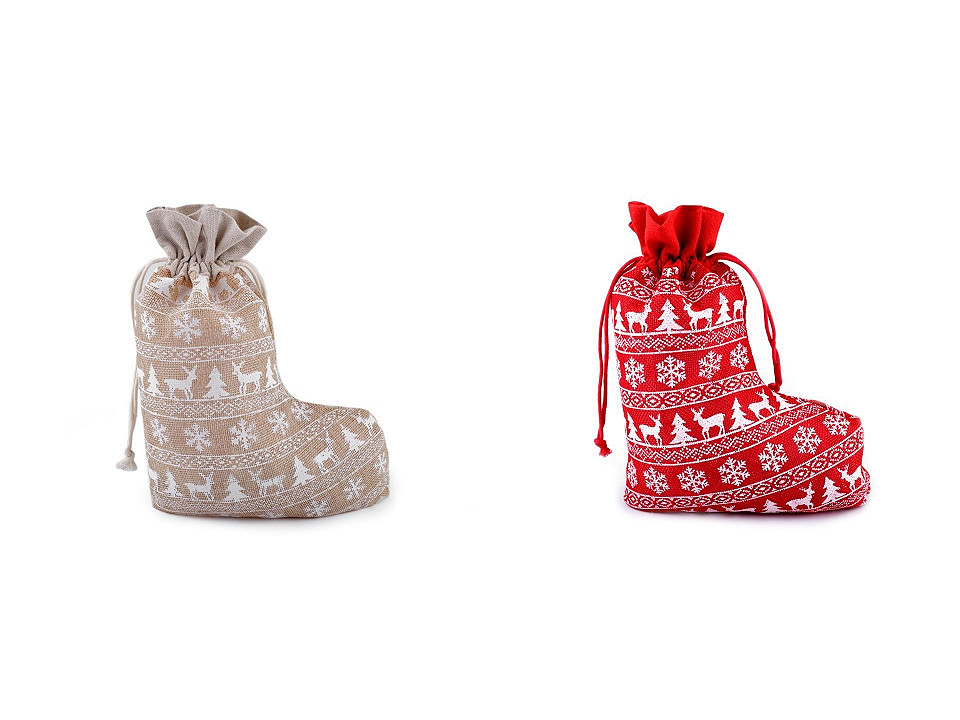 Ghetuță de moș nicolae, 20x27 cm - Ecru (10 Bucăți)