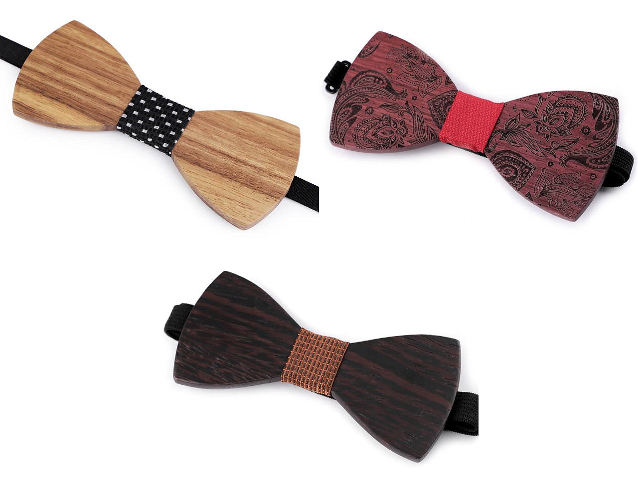 Papion din lemn - Natural mediu (1 Bucată)