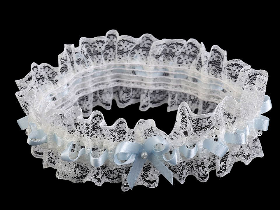 Jartieră mireasă din dantelă - Off white (1 Bucată)