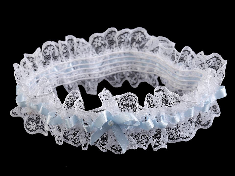 Jartieră mireasă din dantelă - Off white (1 Bucată)