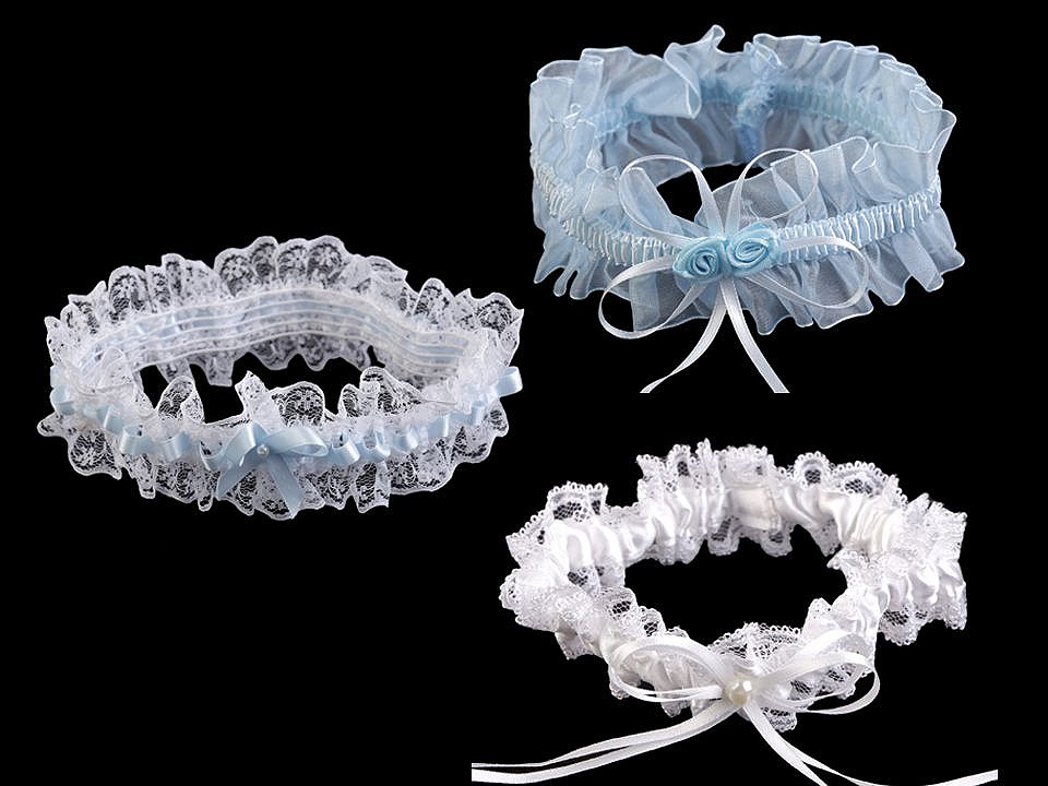 Jartieră mireasă din dantelă - Off white (1 Bucată)