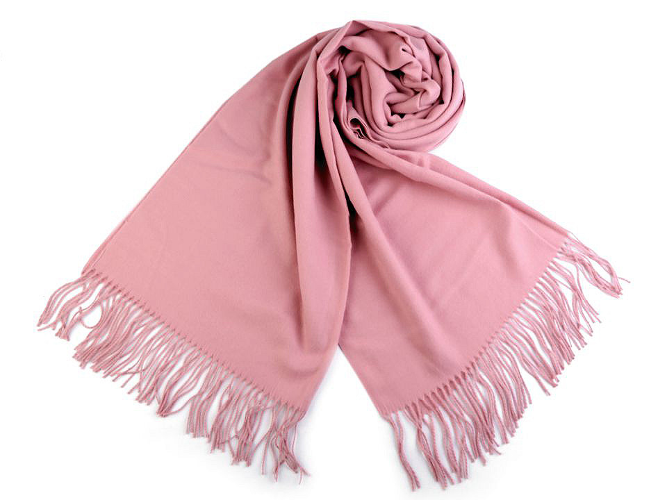 Șal pashmina / eșarfă pashmina cu franjuri - Gri neutral (1 Bucată)