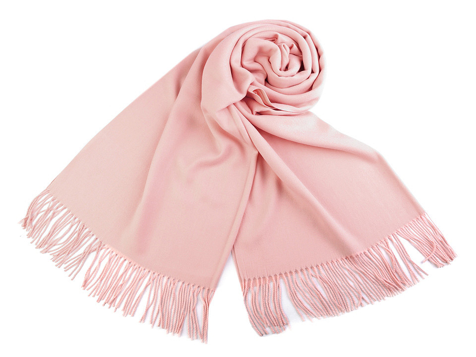 Șal pashmina / eșarfă pashmina cu franjuri - Gri neutral (1 Bucată)