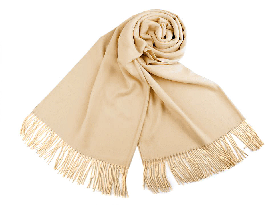 Șal pashmina / eșarfă pashmina cu franjuri - Gri neutral (1 Bucată)