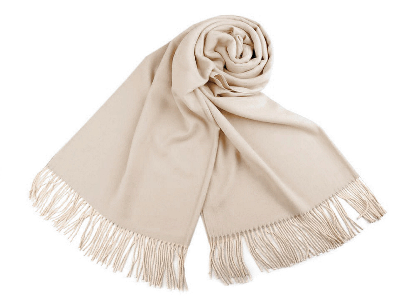 Șal pashmina / eșarfă pashmina cu franjuri - Gri neutral (1 Bucată)
