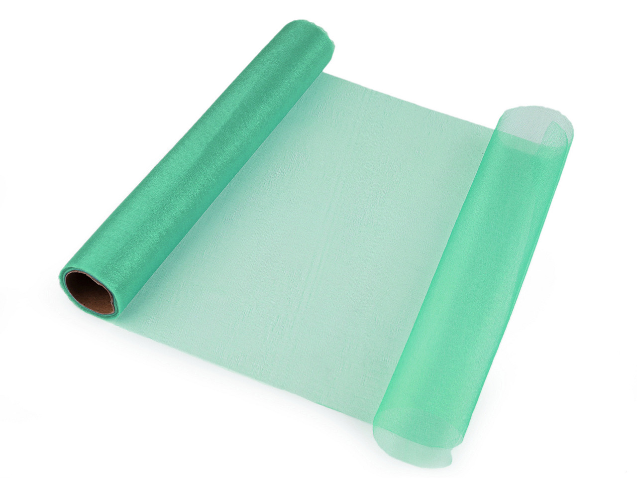 Organza, lățime 36 cm - Negru (9 Metri)