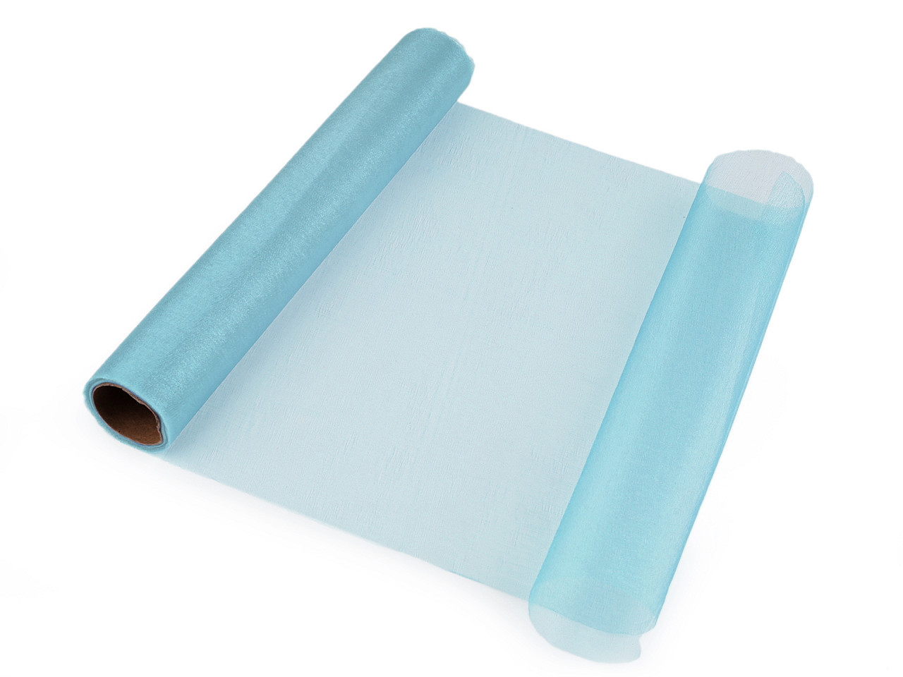 Organza, lățime 36 cm - Negru (9 Metri)