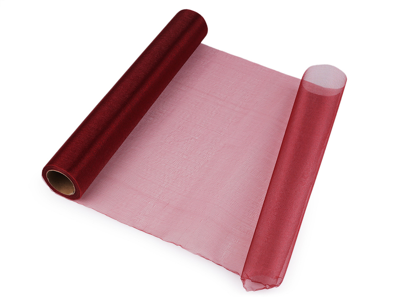 Organza, lățime 36 cm - Negru (9 Metri)