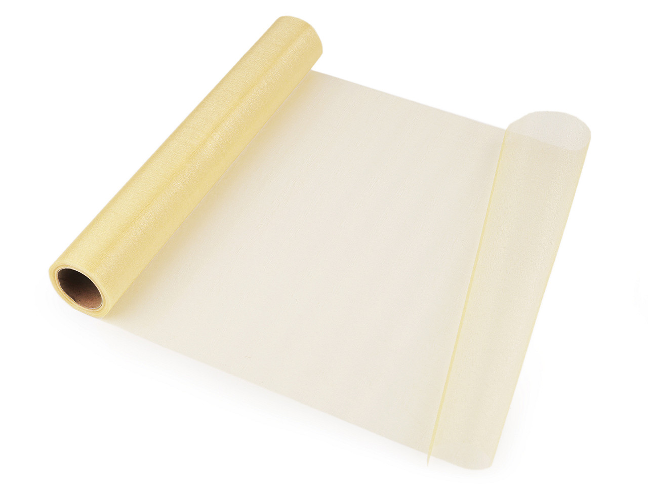 Organza, lățime 36 cm - Negru (9 Metri)