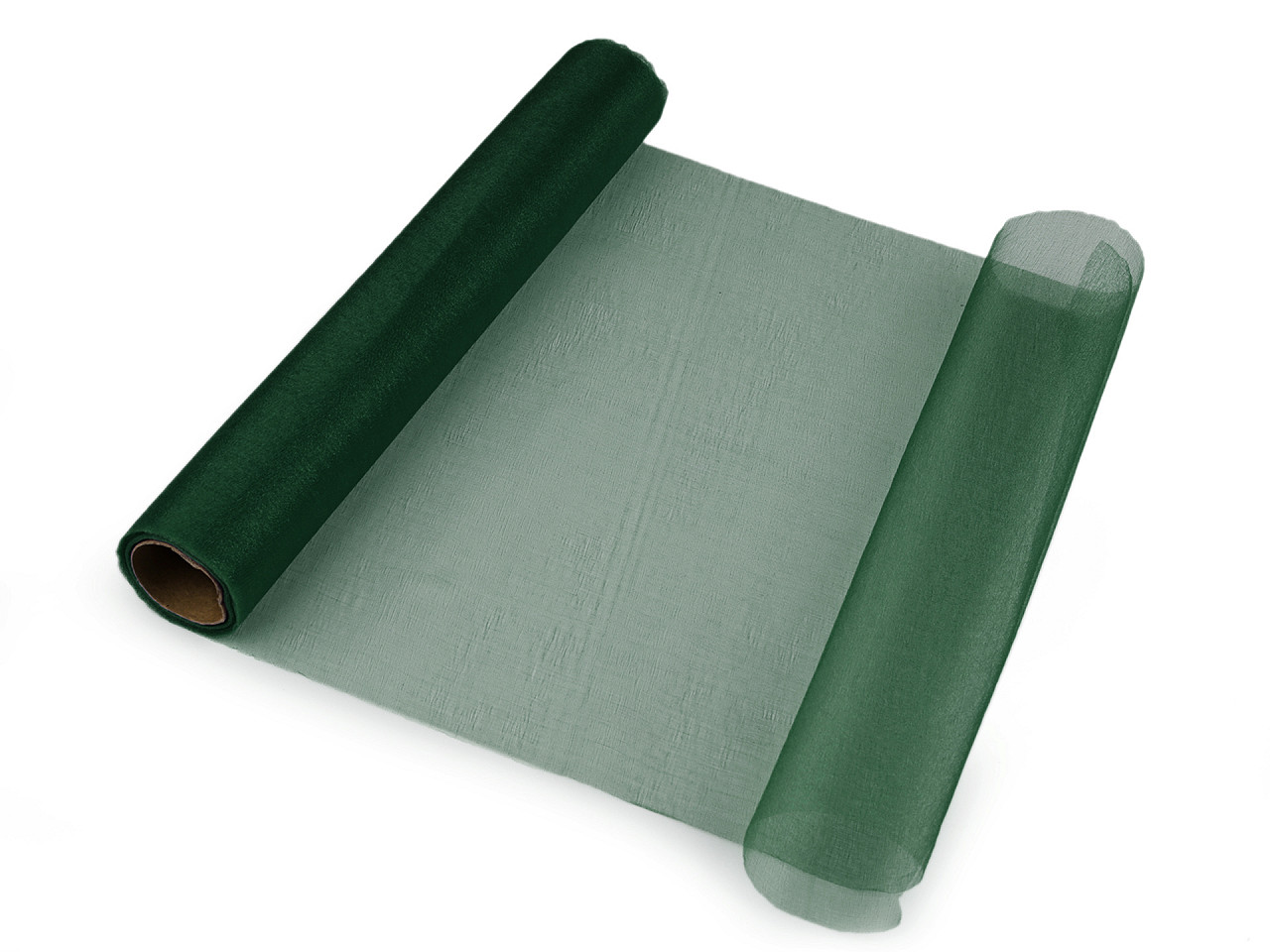 Organza, lățime 36 cm - Negru (9 Metri)