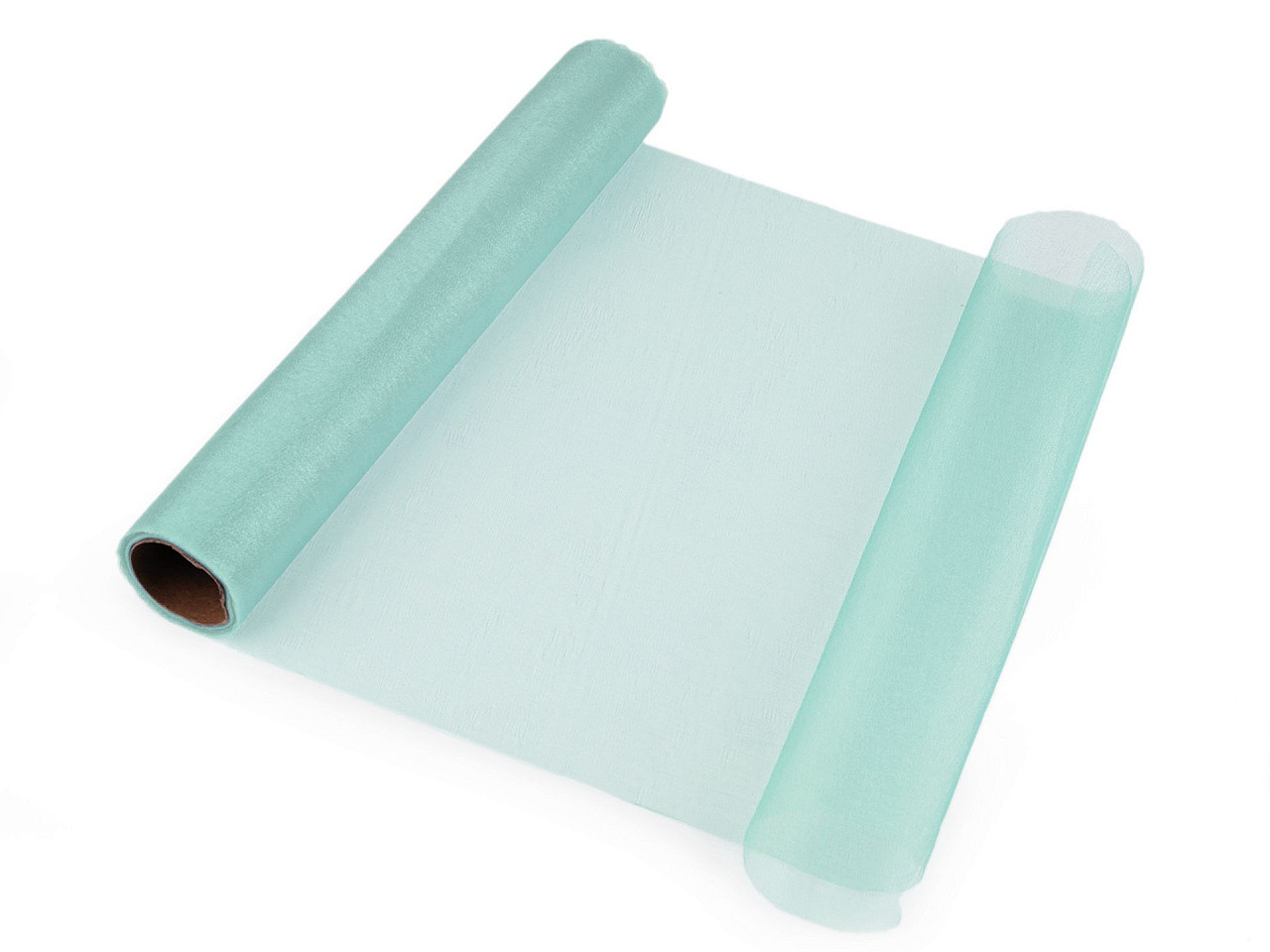 Organza, lățime 36 cm - Negru (9 Metri)