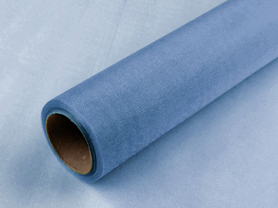 Organza, lățime 36 cm - Negru (9 Metri)