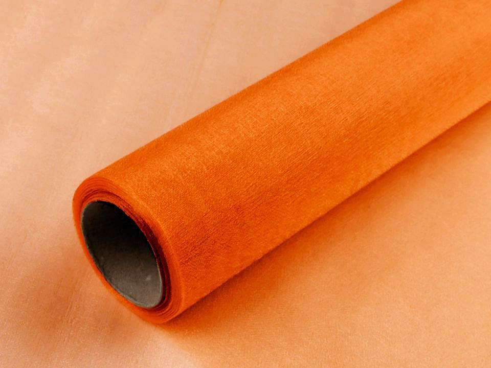 Organza, lățime 36 cm - Negru (9 Metri)