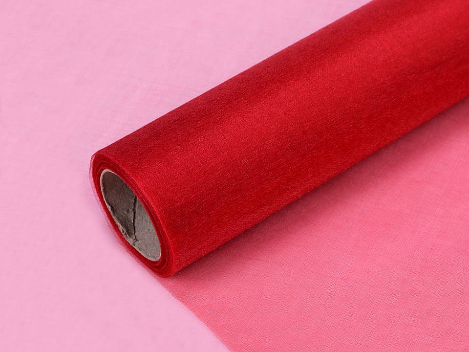 Organza, lățime 36 cm - Negru (9 Metri)