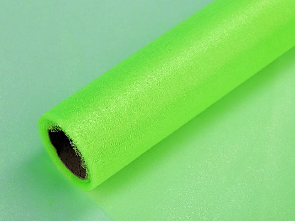 Organza, lățime 36 cm - Negru (9 Metri)