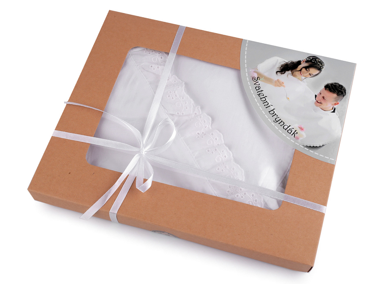 Bavetă pentru ginere și mireasă - Alb (1 Cutie)