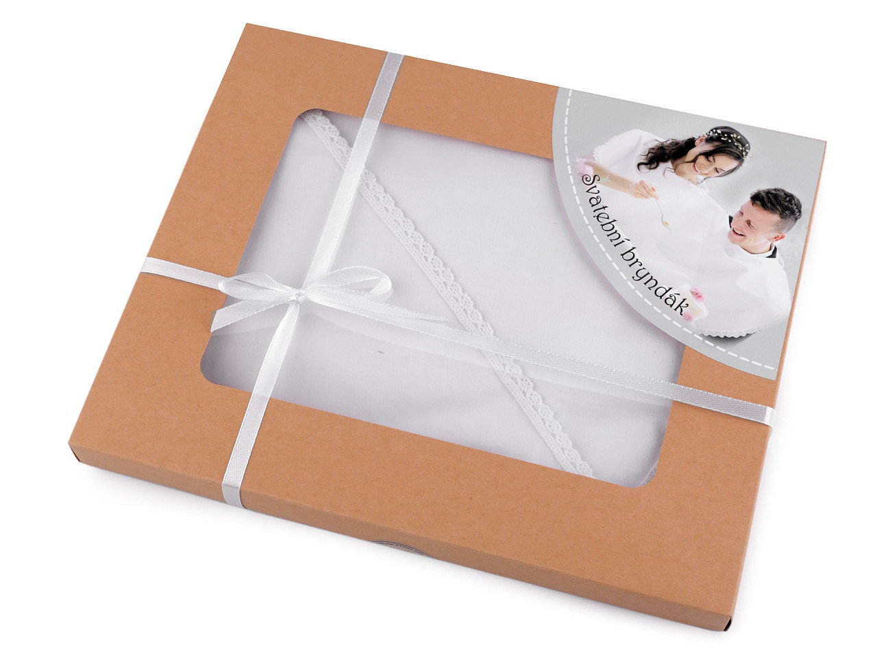 Bavetă pentru ginere și mireasă - Alb (1 Cutie)