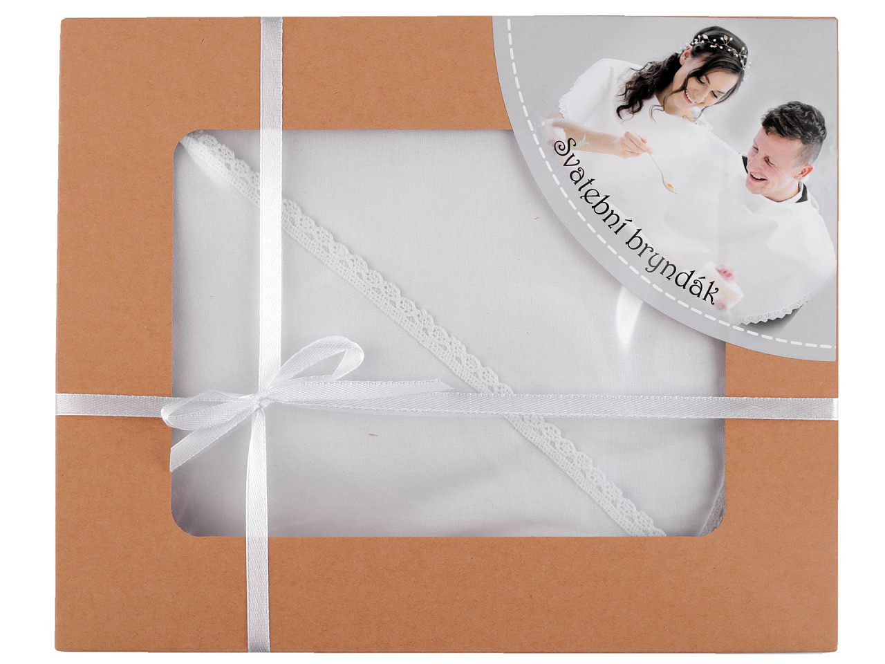 Bavetă pentru ginere și mireasă - Alb (1 Cutie)