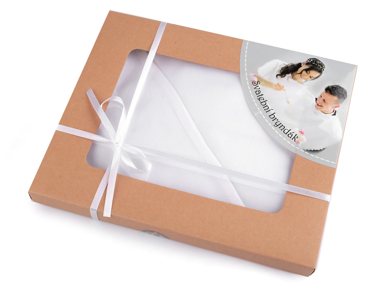 Bavetă pentru ginere și mireasă - Alb (1 Cutie)