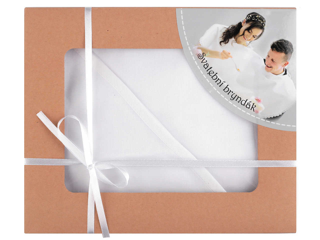 Bavetă pentru ginere și mireasă - Alb (1 Cutie)