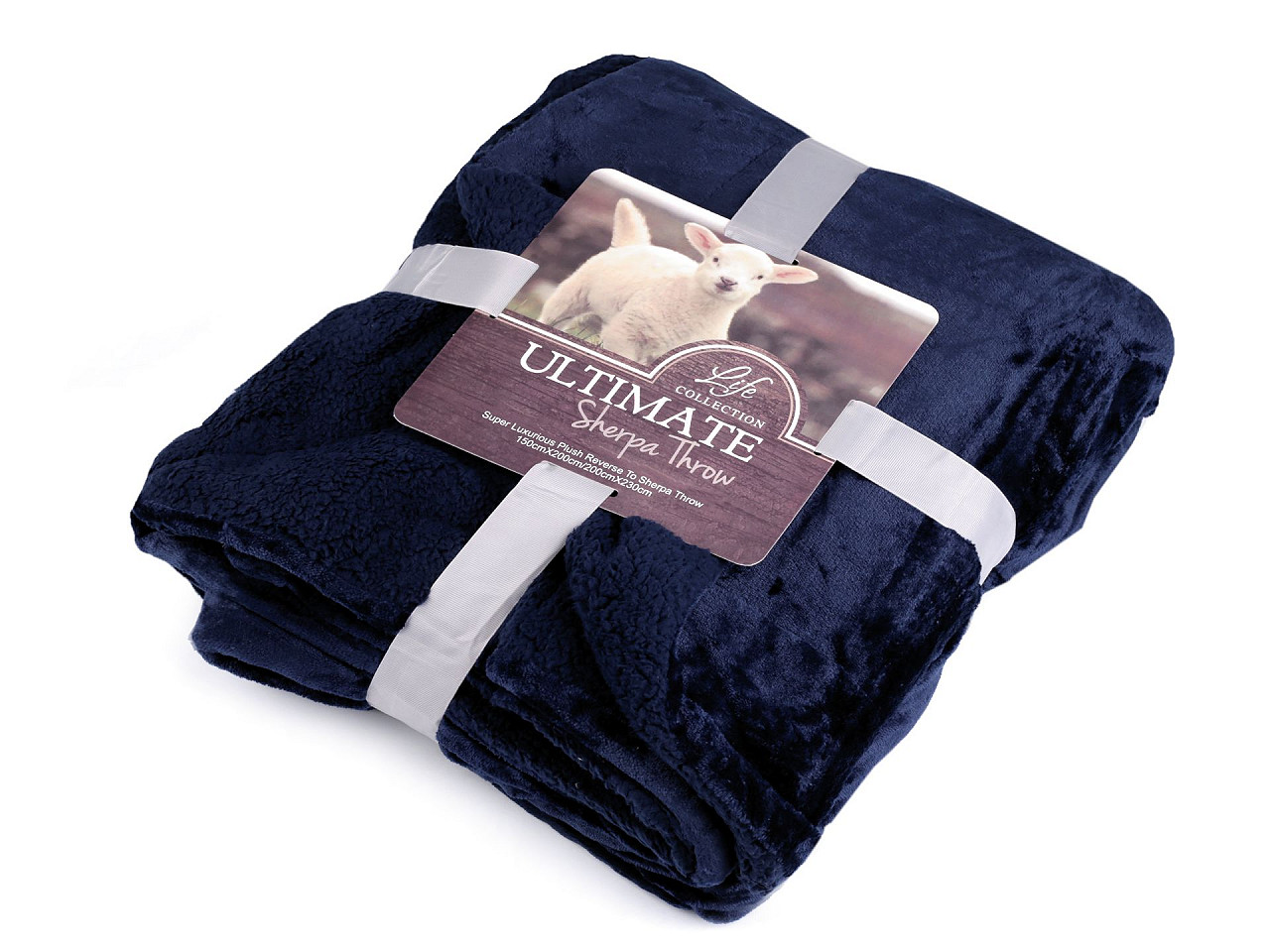 Pătură cu blană sintetică, 150x200 cm - Bordo (1 Bucată)