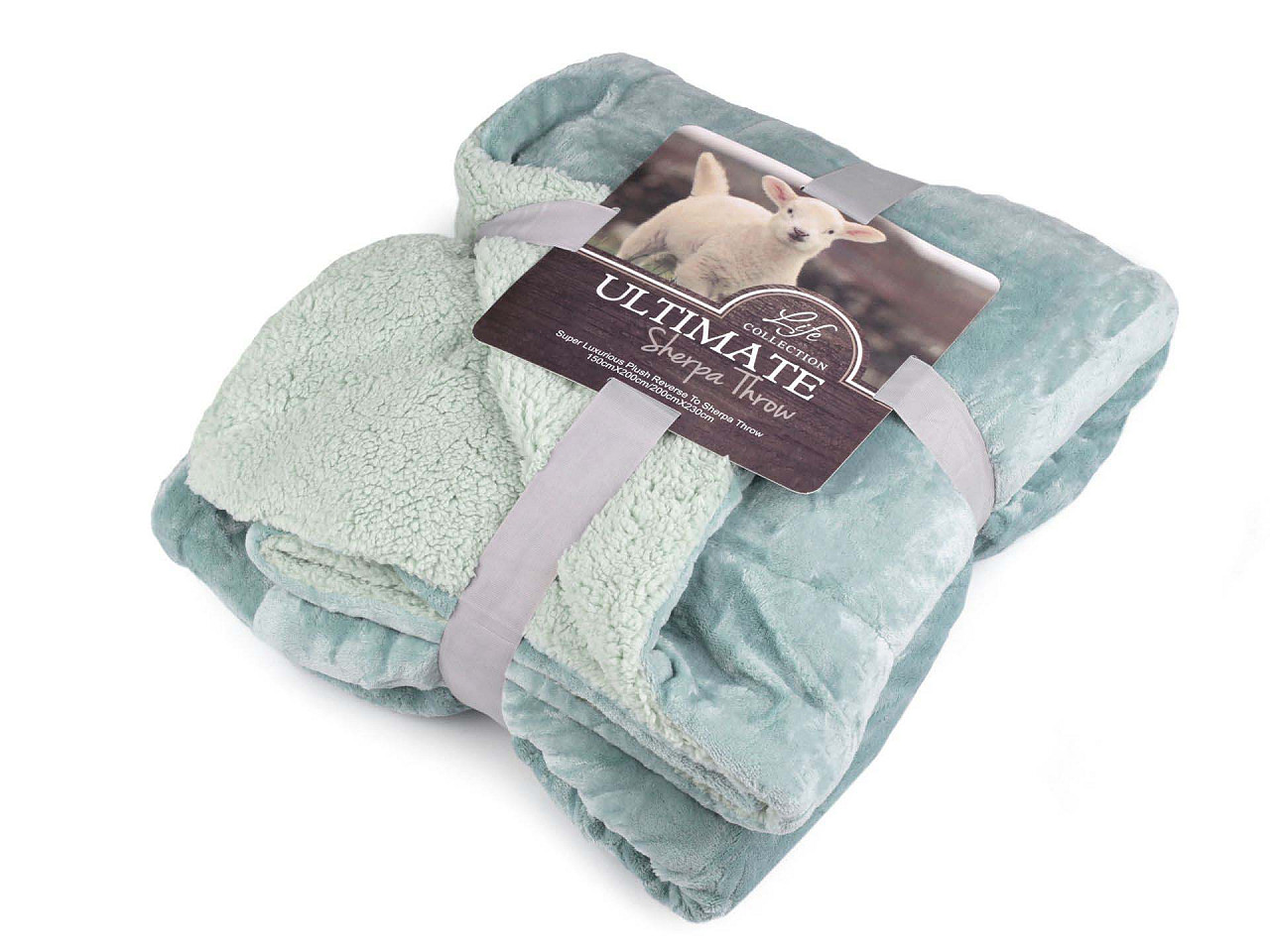 Pătură cu blană sintetică, 150x200 cm - Bordo (1 Bucată)